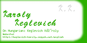 karoly keglevich business card